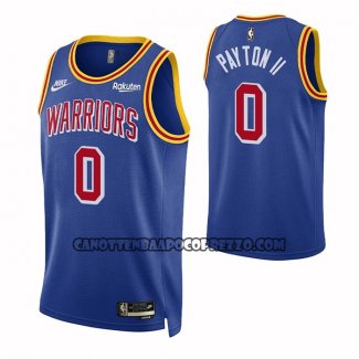 Canotte Golden State Warriors Gary Payton Ii no 0 75th Anniversary Blu